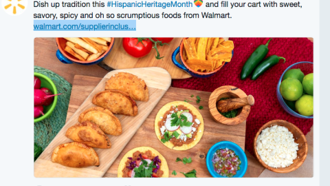 Walmart 'Hispanic Heritage Month' Twitter Update