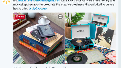Walmart 'National Hispanic Heritage Month' Twitter Update