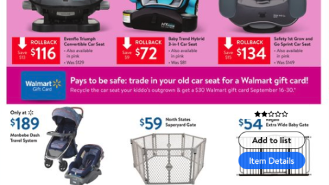 Walmart 'Baby Month' Circular Feature