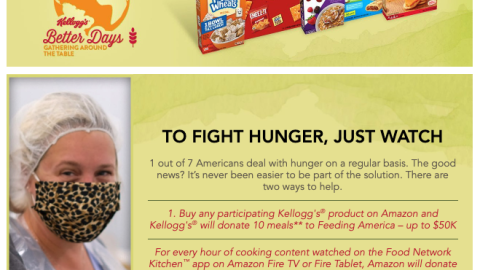 Kellogg's Family Rewards Amazon 'Fight Hunger' Email