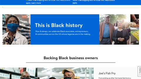 Walmart 'Black History' Showcase
