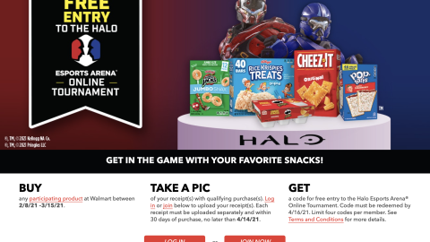 Kellogg's Family Rewards 'Halo' Web Page