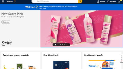 Walmart 'New Suave Pink' Carousel Ad