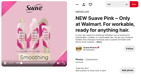 Suave Beauty Walmart Pinterest Update