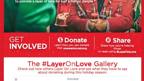Coca-Cola 'Layer On Love' Web Page