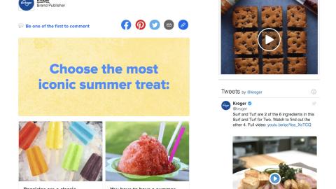 BuzzFeed Kroger 'Summer Quiz' Sponsored Post