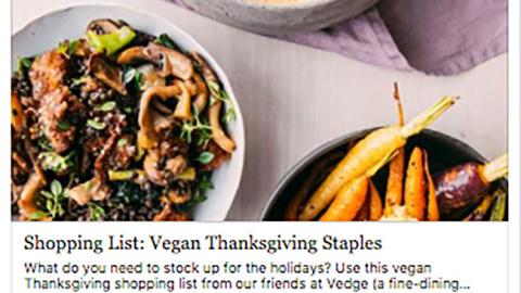 Whole Foods 'Vegan Shopping List' Facebook Update