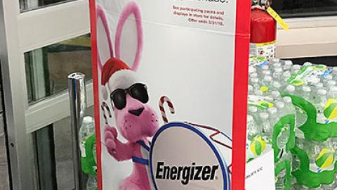 Energizer Walgreens Holiday Security Pedestal Ad