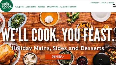 Whole Foods 'We'll Cook' Leaderboard Ad