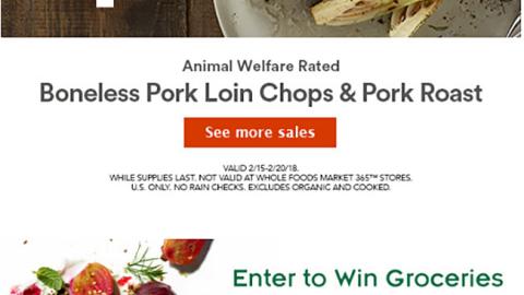 Whole Foods 'Win Groceries for an Entire Year' Email Ad