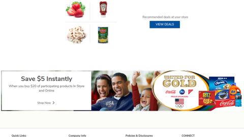 Albertsons 'United For Gold' Leaderboard Ad