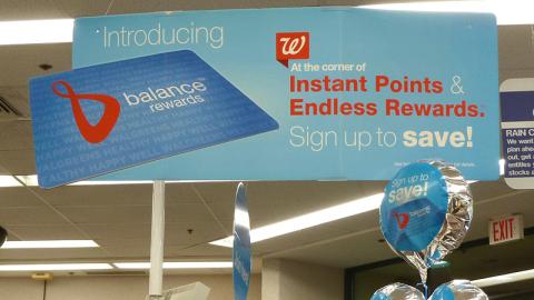 Walgreens Balance Rewards Ceiling Sign