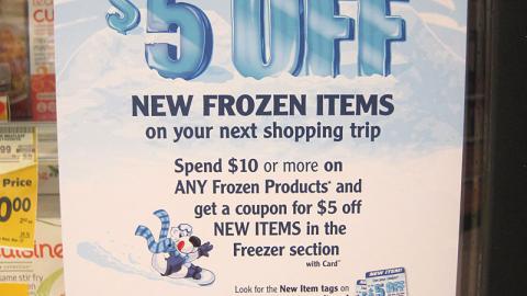 Safeway 'New Frozen Items' Incentive Cooler Cling