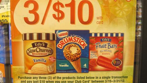 Nestlé Safeway 'Stock up for Spring' Incentive Cooler Cling