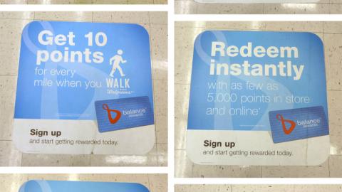 Walgreens Balance Rewards Floor Clings