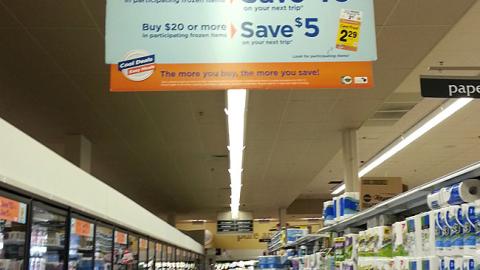 Dominick's 'Cool Deals, Easy Meals' Ceiling Banner