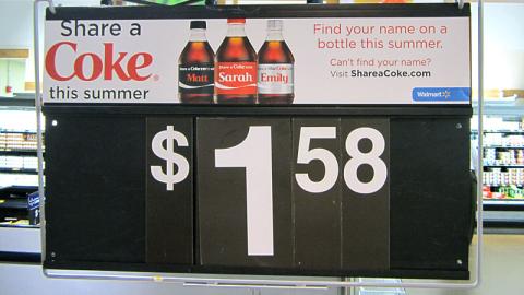 Coca-Cola Walmart 'Share a Coke' Price Header