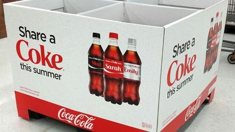 Coca-Cola Walmart 'Share a Coke' Dump Bin