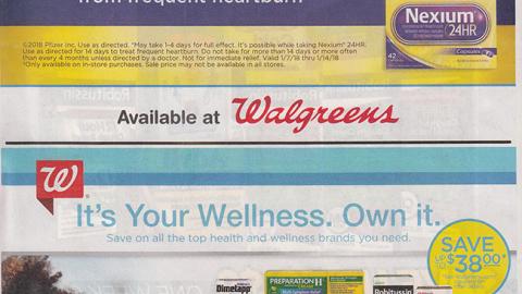 Walgreens Pfizer 'It's Your Wellness' FSI